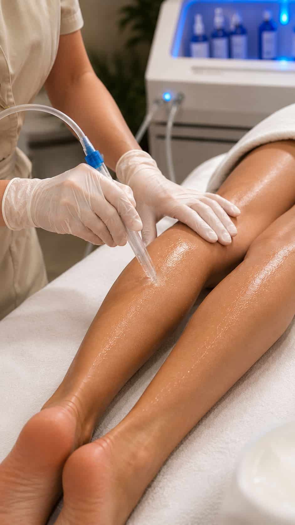 Soin JetLeg des jambes réalisé chez Beauty Technology à Cagnes-sur-Mer