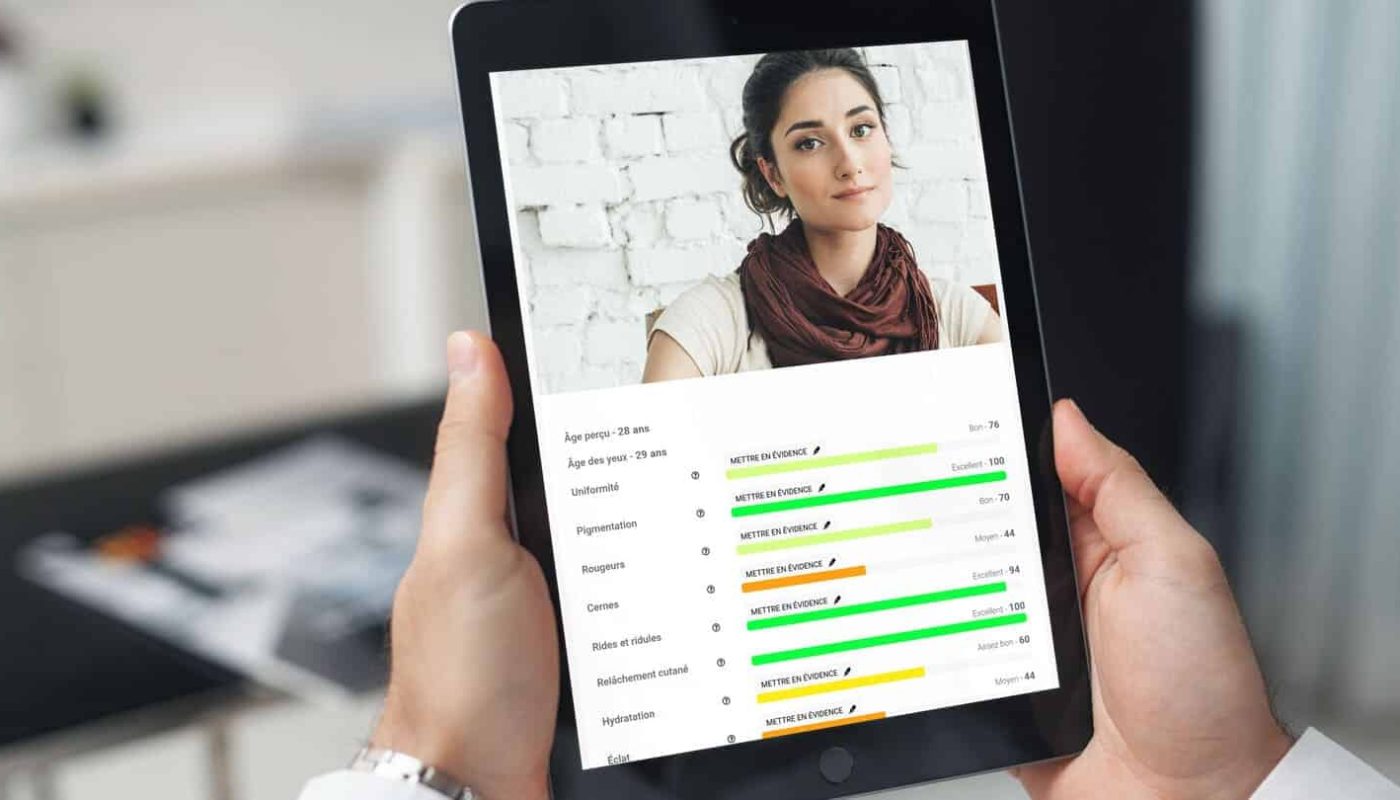 Technologie IA Check pour analyse visage et diagnostic cutané